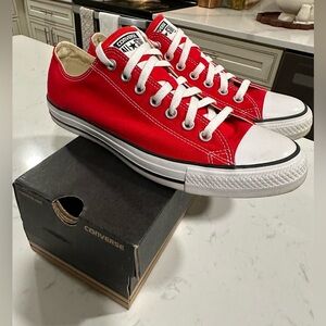 Men’s Converse Red Low Top Sneakers